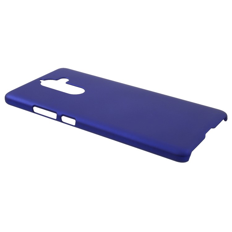 Rubberized PC Hard Mobile Cover Accessory for Nokia 7 plus - Dark Blue-2