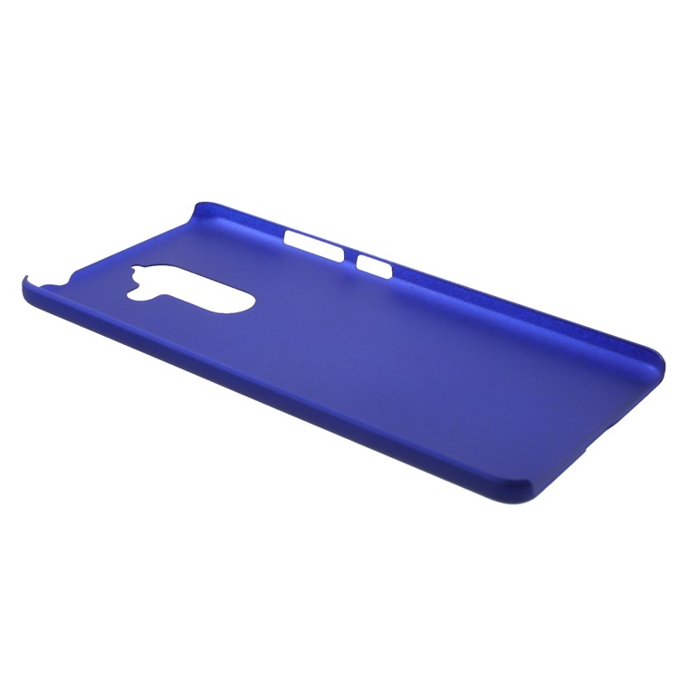 Rubberized PC Hard Mobile Cover Accessory for Nokia 7 plus - Dark Blue-3