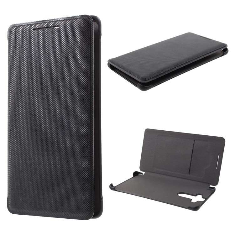 For Nokia 8 Sirocco Cloth Texture PU Leather Card Holder Phone Case - Black-1