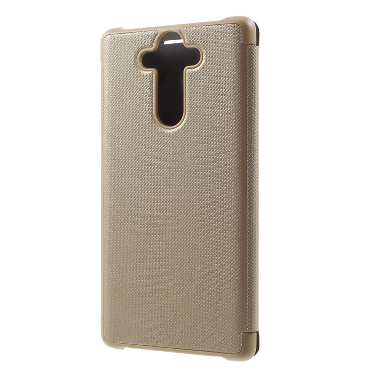 For Nokia 8 Sirocco Cloth Texture PU Leather Protection Cover Case Shell - Gold-2