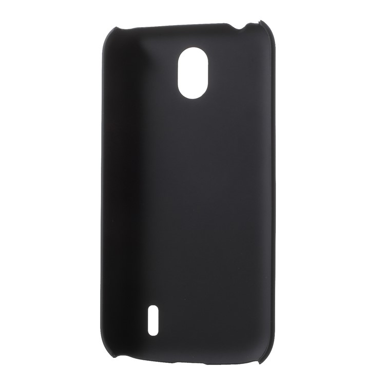 Rubberized PC Hard Phone Case for Nokia 1 - Black-4