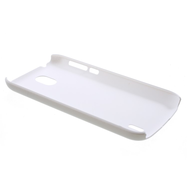 Rubberized PC Hard Lightweight Casing for Nokia 1 - White-3