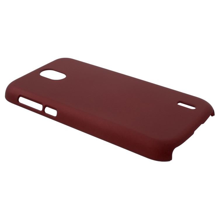 Rubberized PC Hard Mobile Cover for Nokia 1 - Red-2