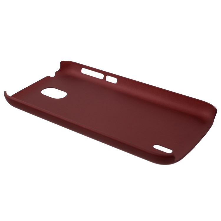 Rubberized PC Hard Mobile Cover for Nokia 1 - Red-3