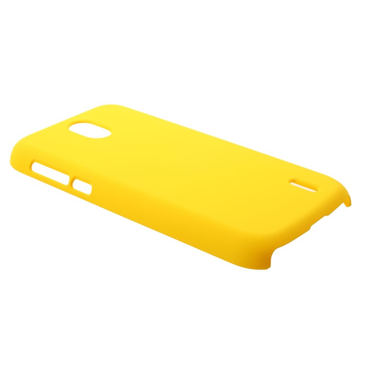 Rubberized Hard PC Phone Case for Nokia 1 - Yellow-2