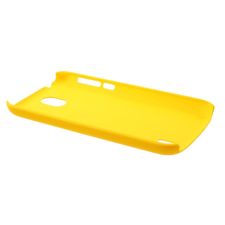 Rubberized Hard PC Phone Case for Nokia 1 - Yellow-3
