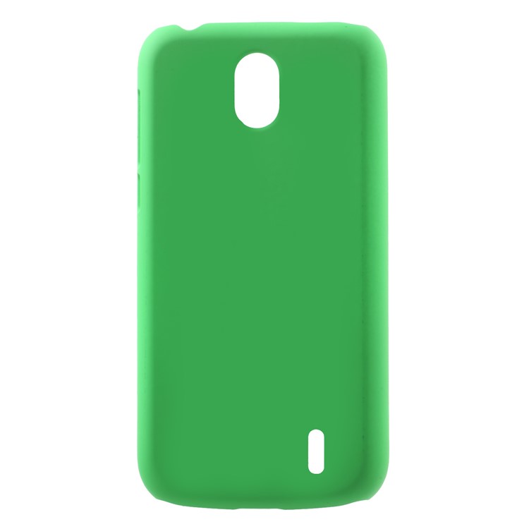 Rubberized PC Hard Thin Phone Case for Nokia 1 - Green-1