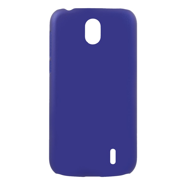 Rubberized Hard Plastic Phone Casing for Nokia 1 - Dark Blue-1