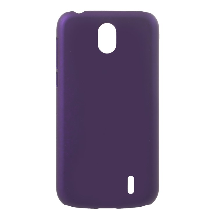Rubberized PC Hard Featherweight Cellphone Casing for Nokia 1 - Purple-1