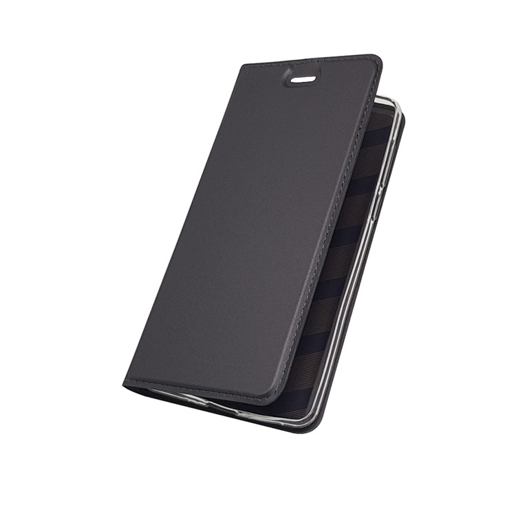 Magnetic Leather Card Holder Stand Case for Nokia 8 - Black-6