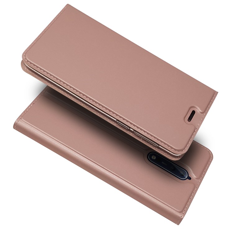 Magnetic Leather Card Holder Mobile Phone Cover with Stand for Nokia 8 - Rose Gold-2