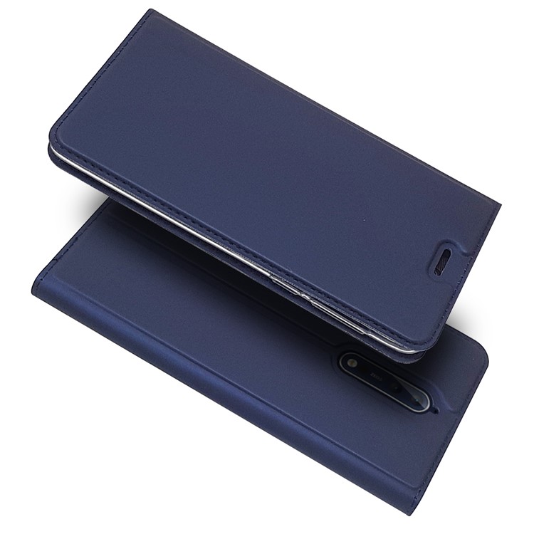 Magnetic Leather Card Holder Protection Phone Cover Shell for Nokia 8 - Dark Blue-2