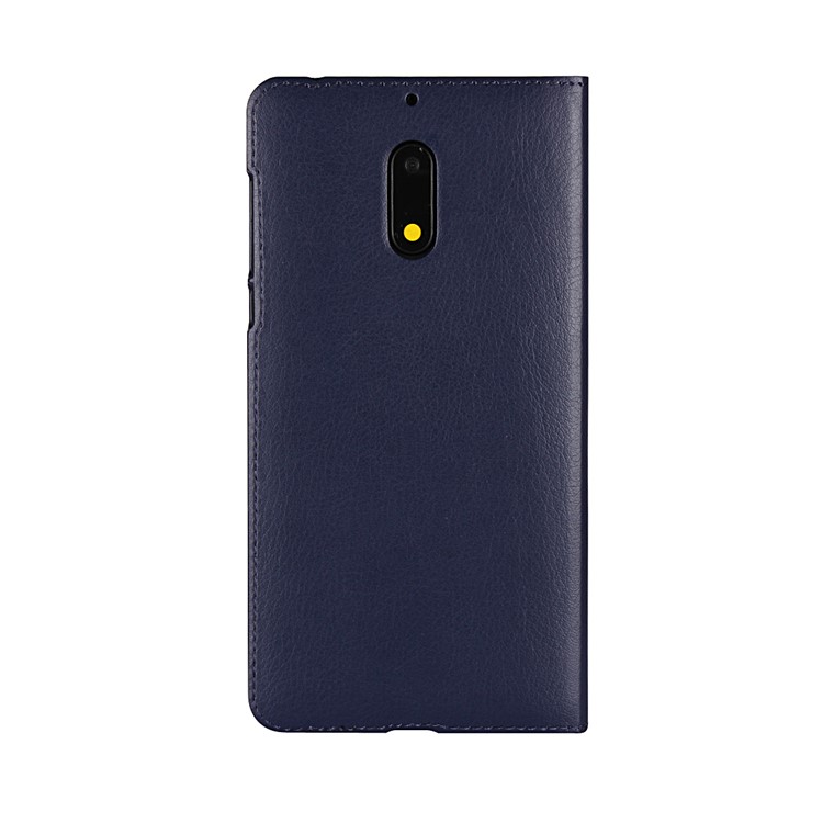 Dual View Window Slim Leather Phone Casing for Nokia 6 (2017) - Dark Blue-7
