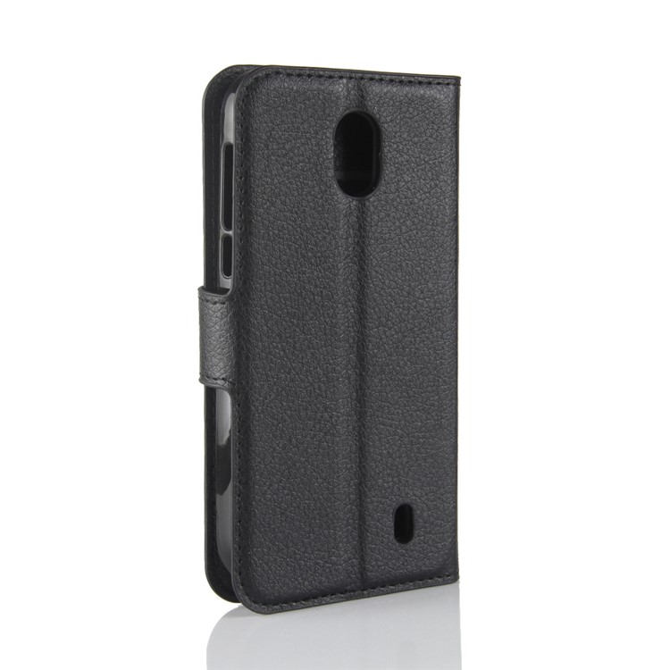 Litchi Texture Wallet Stand Leather Case for Nokia 1 - Black-6