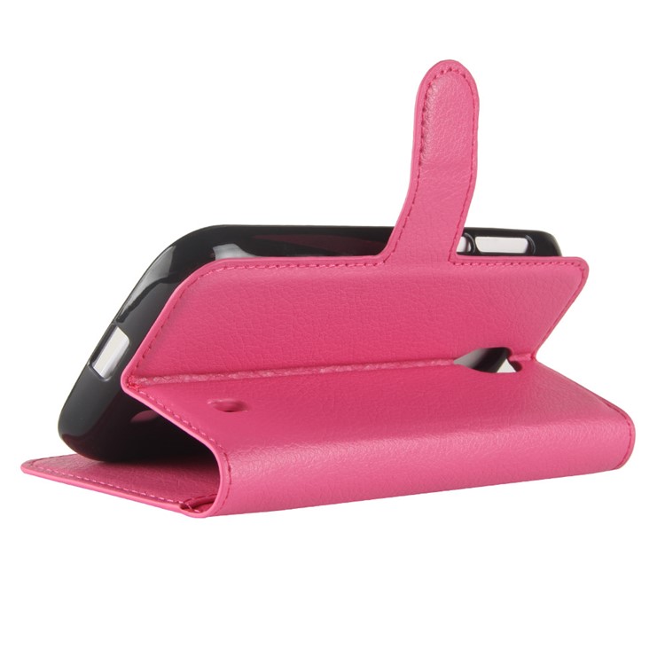 Litchi Texture Wallet Stand Leather Phone Case for Nokia 1 - Rose-5