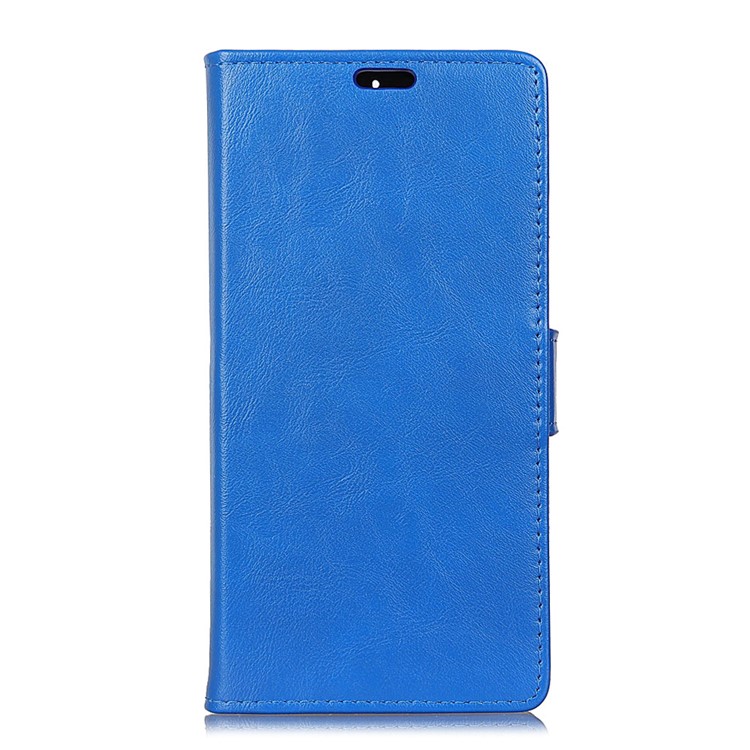 Crazy Horse Card Holder Leather Mobile Casing for Nokia 7 plus - Blue-2