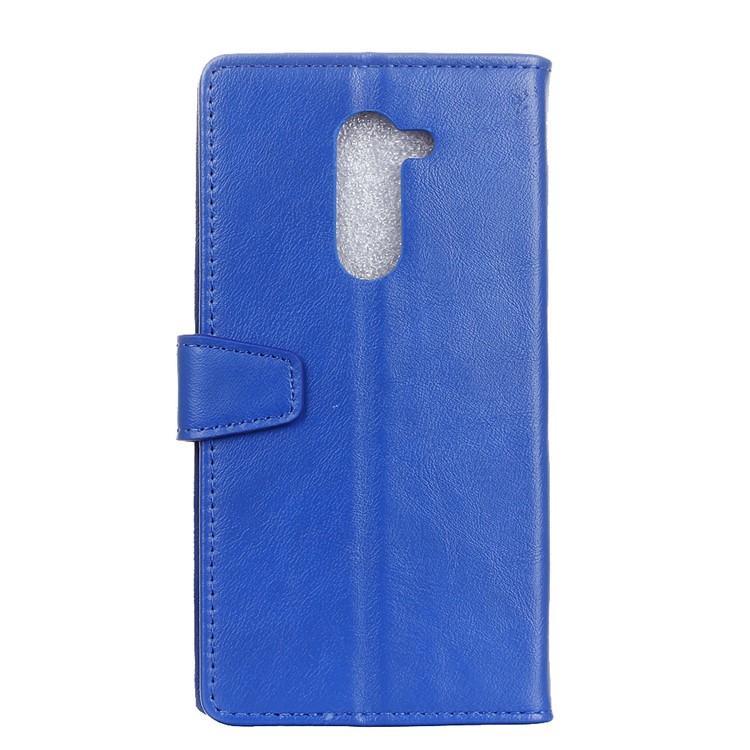 Crazy Horse Card Holder Leather Mobile Casing for Nokia 7 plus - Blue-4