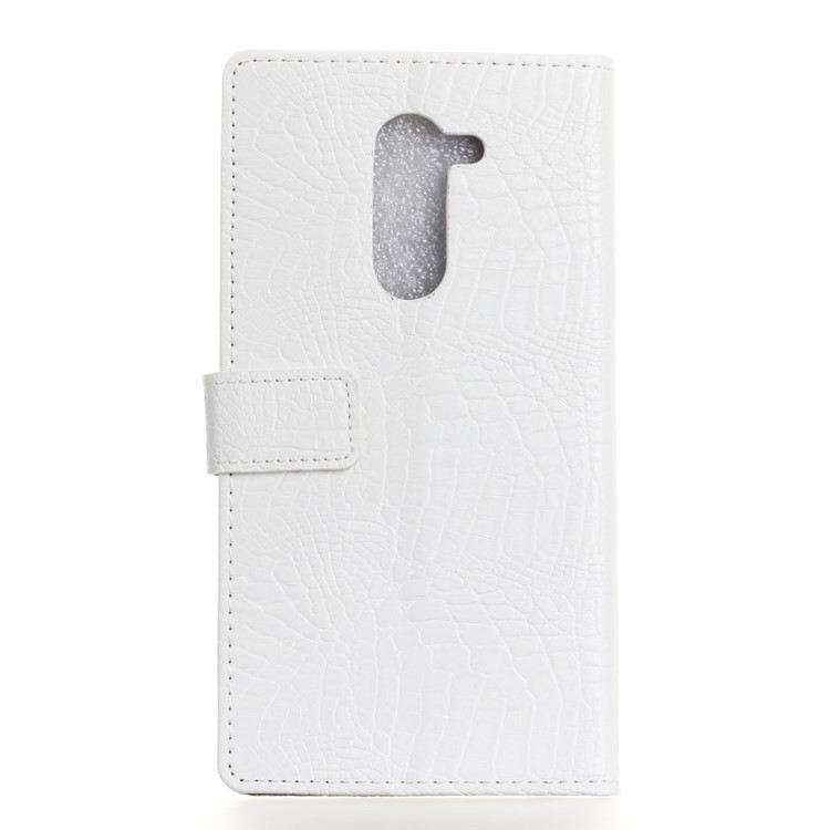 For Nokia 7 plus Crocodile Texture Stand Leather Wallet Mobile Phone Cover - White-4