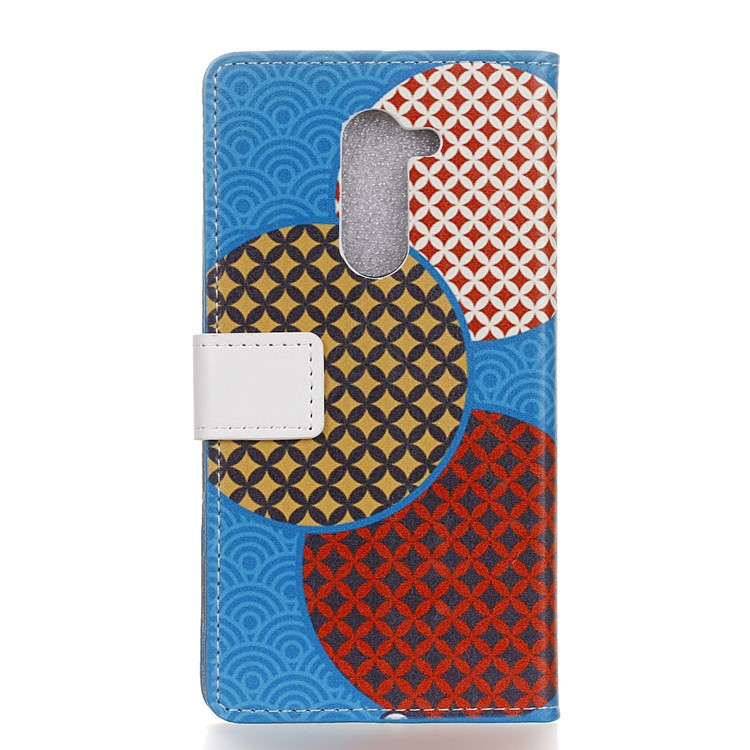 For Nokia 7 plus Patterned PU Leather Wallet Stand Phone Case - Seamless Circle Pattern-3