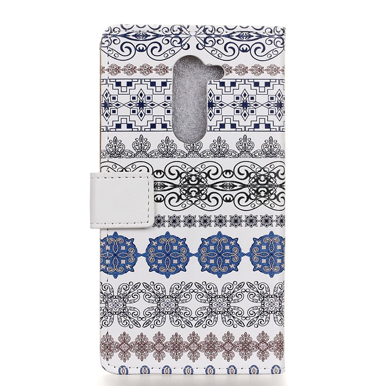 For Nokia 7 plus Patterned PU Leather Wallet Stand Mobile Phone Cover - Ethnic Pattern-2