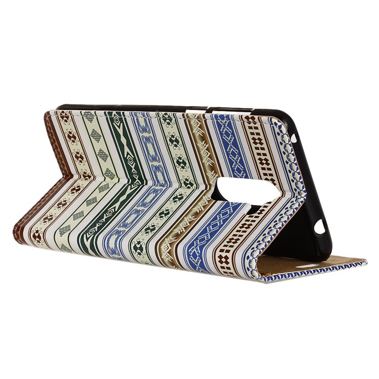 For Nokia 7 plus Patterned PU Leather Wallet Stand Cell Phone Case - Bohemian Pattern-4