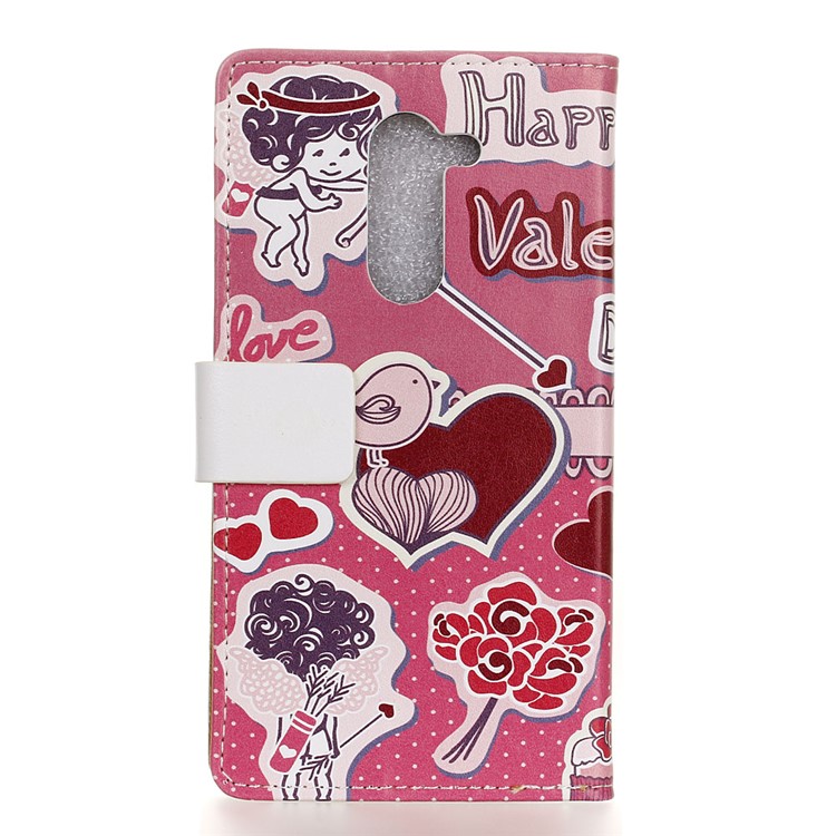 For Nokia 7 plus Patterned PU Leather Wallet Stand Protective Cover - Kissing Lovers-2