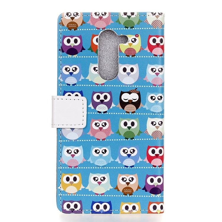 For Nokia 7 plus Patterned PU Leather Wallet Case Mobile Accessory - Multiple Colorful Owls-2