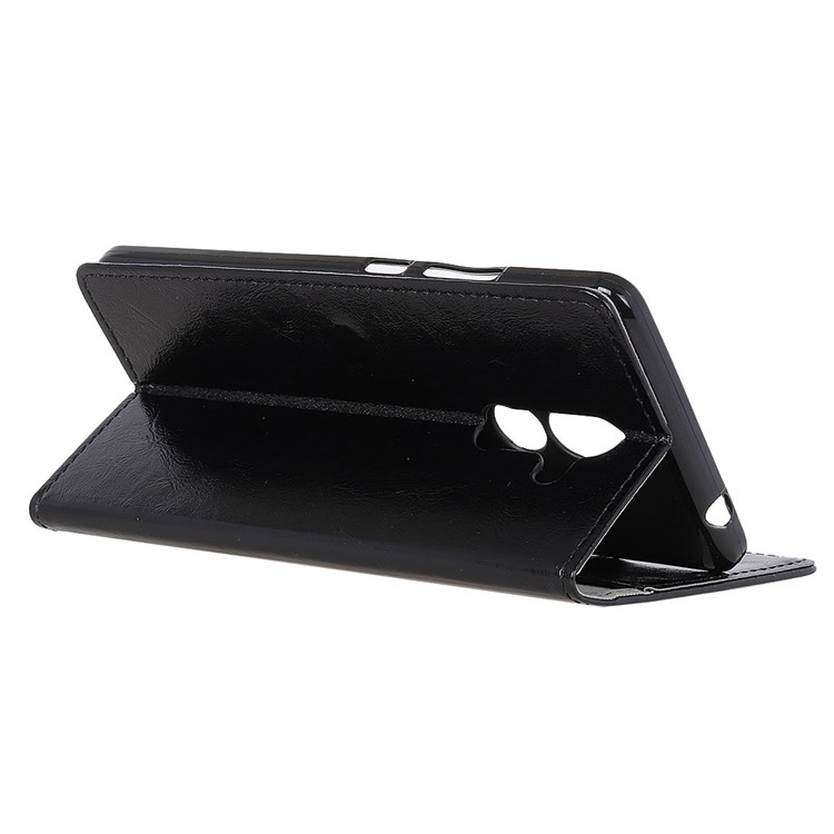 Crazy Horse Texture Wallet Stand Leather Case for Nokia 7 plus - Black-2