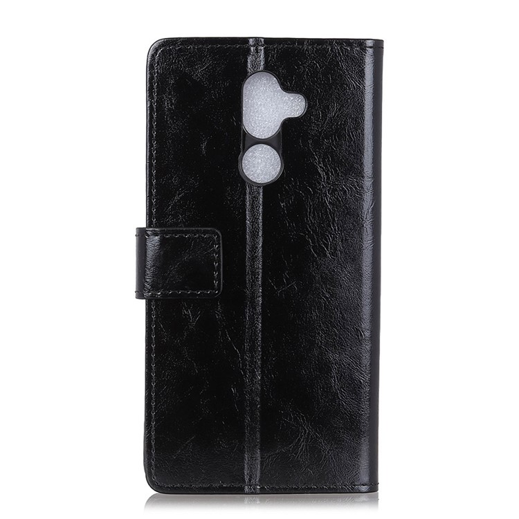 Crazy Horse Texture Wallet Stand Leather Case for Nokia 7 plus - Black-4
