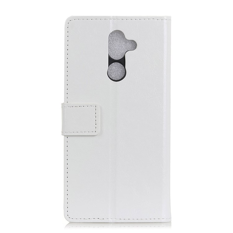Crazy Horse Texture Wallet Stand Leather Cover for Nokia 7 plus - White-4