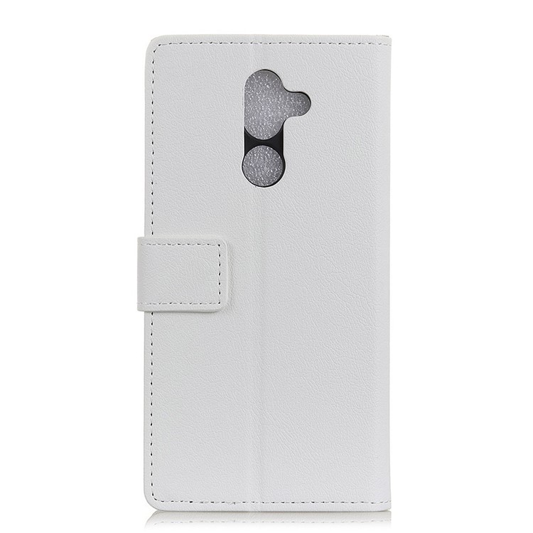 PU Leather Wallet Stand Phone Cover for Nokia 7 plus - White-4