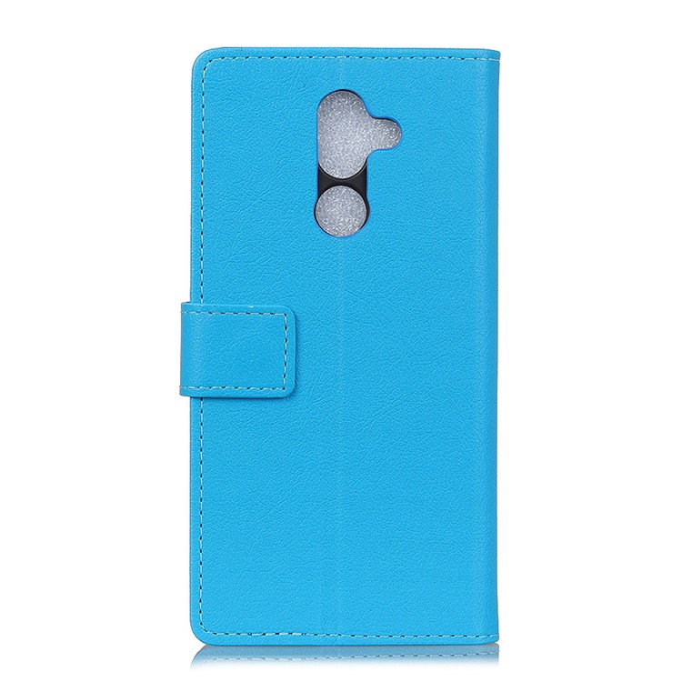 PU Leather Wallet Magetic Stand Phone Case for Nokia 7 plus - Blue-4