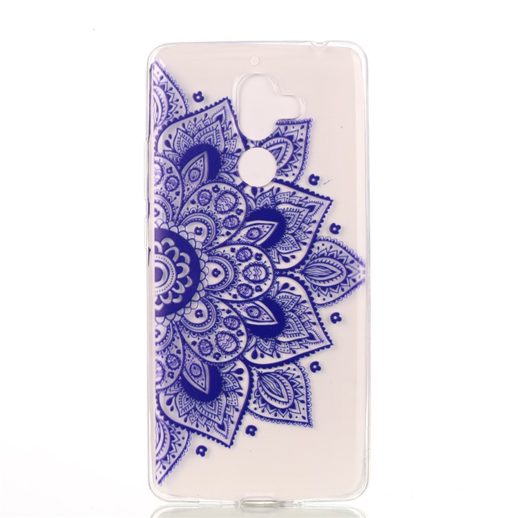 Pattern Printing Soft TPU Case for Nokia 7 plus - Henna Flower-1