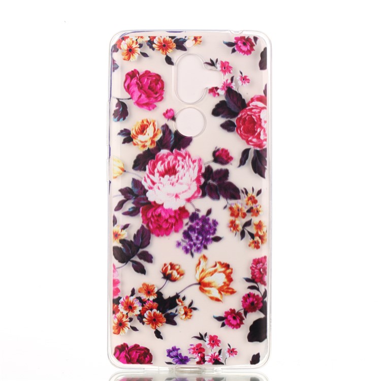 Pattern Printing Soft TPU Cover for Nokia 7 plus - Vivid Flower-1