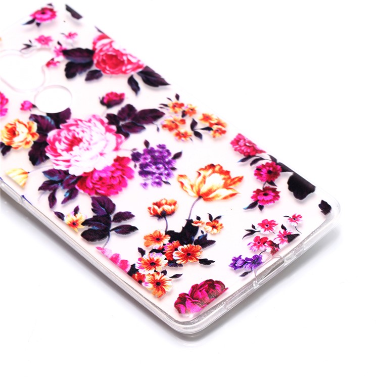 Pattern Printing Soft TPU Cover for Nokia 7 plus - Vivid Flower-2