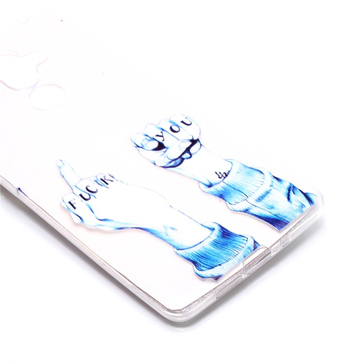 Pattern Printing Soft TPU Casing for Nokia 7 plus - Fist-2