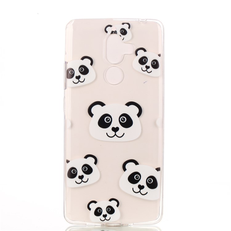 Pattern Printing Soft TPU Mobile Phone Case for Nokia 7 plus - Pandas-1