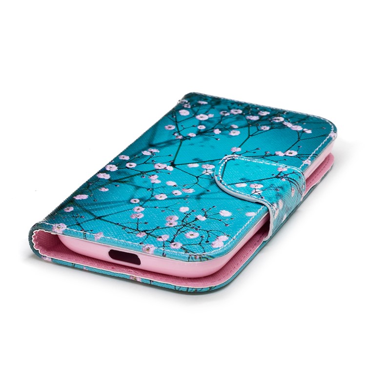 Musterdruckledermappen-Standplatzkasten Für Nokia 1 - Winterblüte-6