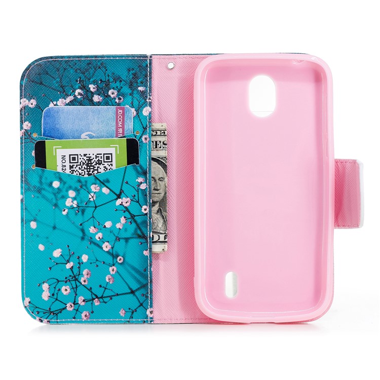 Musterdruckledermappen-Standplatzkasten Für Nokia 1 - Winterblüte-8