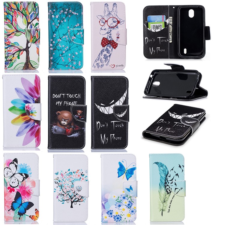 Musterdruckledermappen-Standplatzkasten Für Nokia 1 - Winterblüte-9