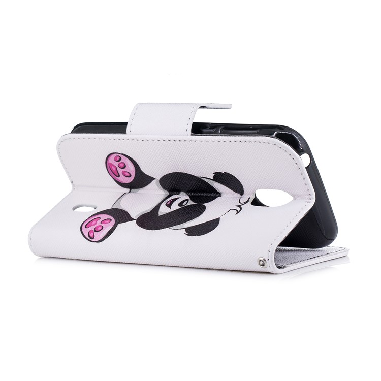 Padrão De Impressão Carteira Suporte De Couro Flip Caso De Telefone Magnético Para Nokia 1 - Panda Bonito-4