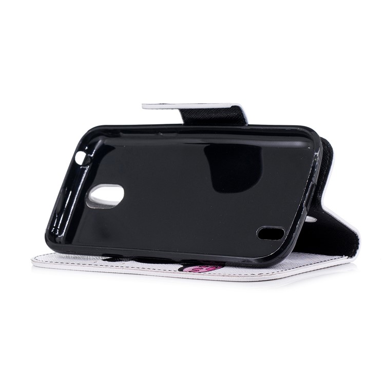 Padrão De Impressão Carteira Suporte De Couro Flip Caso De Telefone Magnético Para Nokia 1 - Panda Bonito-5