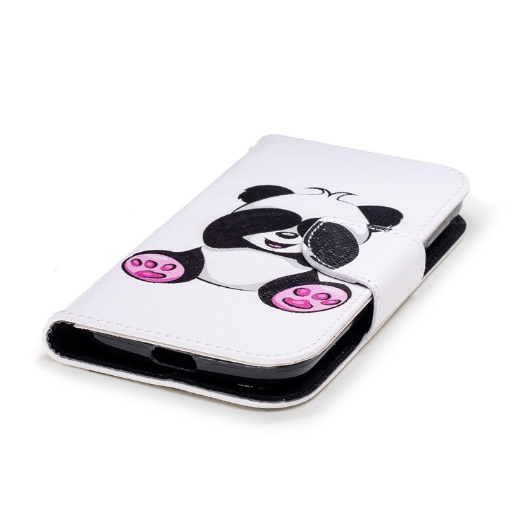 Padrão De Impressão Carteira Suporte De Couro Flip Caso De Telefone Magnético Para Nokia 1 - Panda Bonito-6
