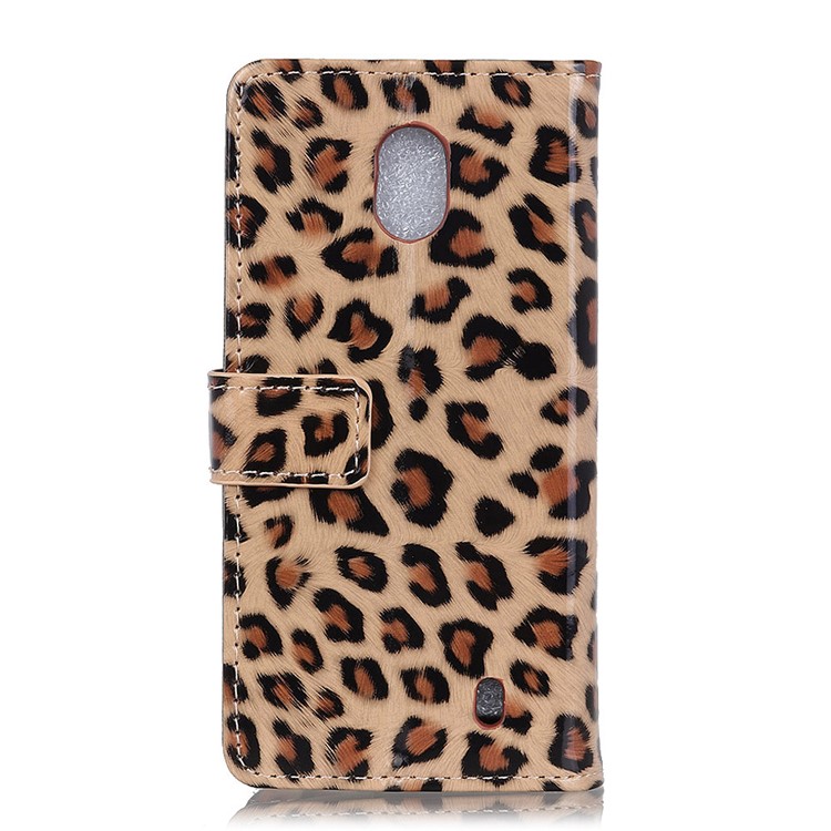 Leopard Pattern Wallet Stand Leather Mobile Case for Nokia 1-3