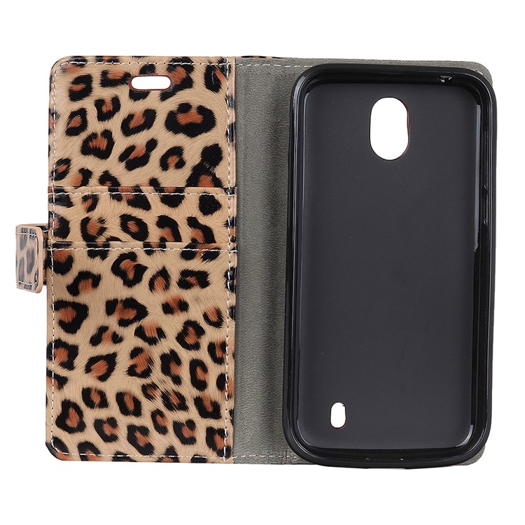 Leopard Pattern Wallet Stand Leather Mobile Case for Nokia 1-4