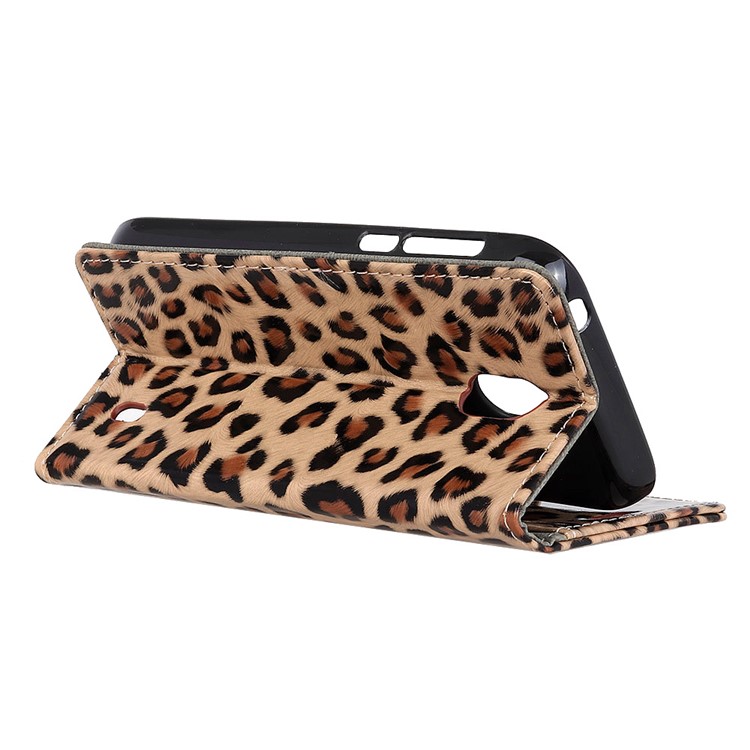Leopard Pattern Wallet Stand Leather Mobile Case for Nokia 1-5