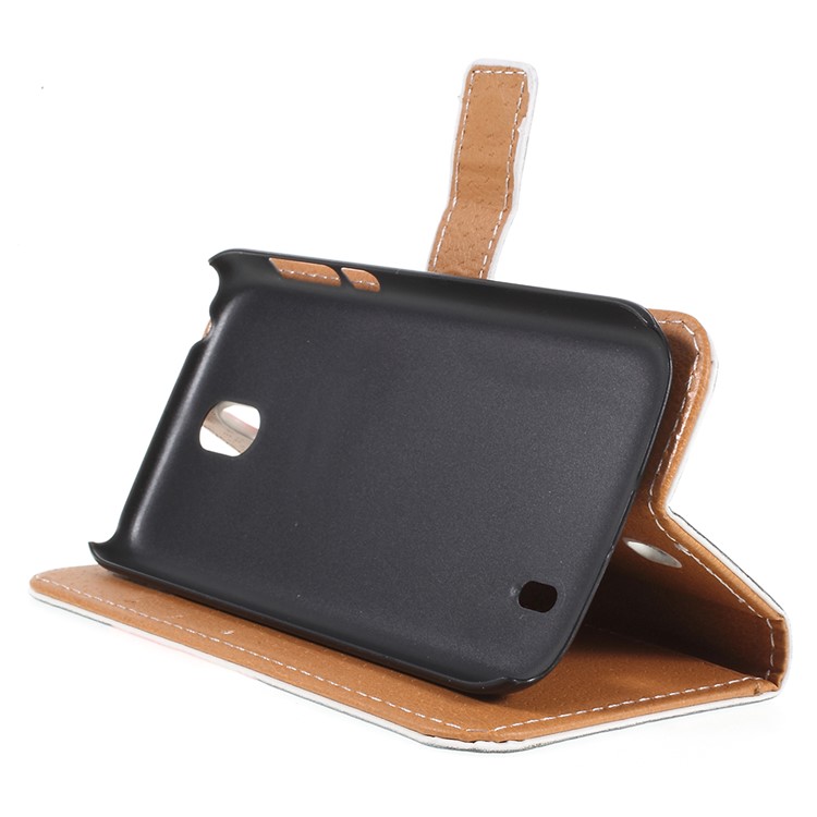 For Nokia 1 Pattern Printing Leather Wallet Stand Mobile Cover - Wolf Howling at the Moon-6