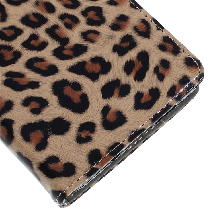For Nokia 7 plus Leopard Pattern Leather Wallet Stand Mobile Phone Case-4