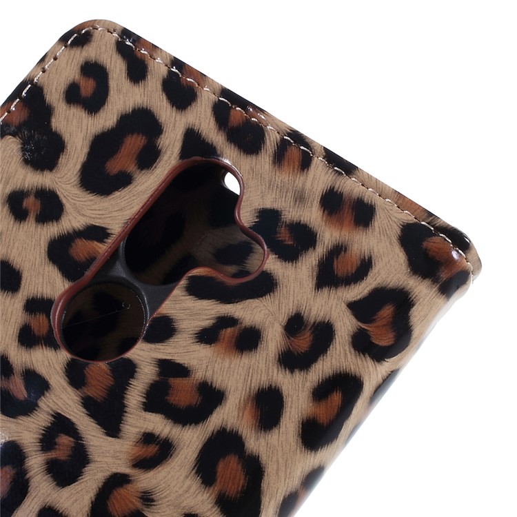 For Nokia 7 plus Leopard Pattern Leather Wallet Stand Mobile Phone Case-5