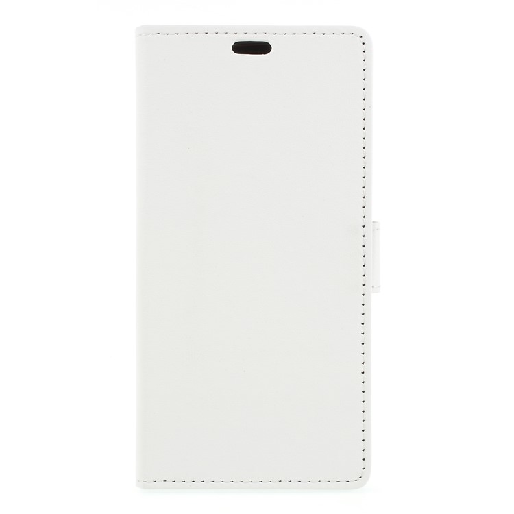 PU Leather Folio Flip Wallet Stand Cover for Nokia 7 plus - White-1